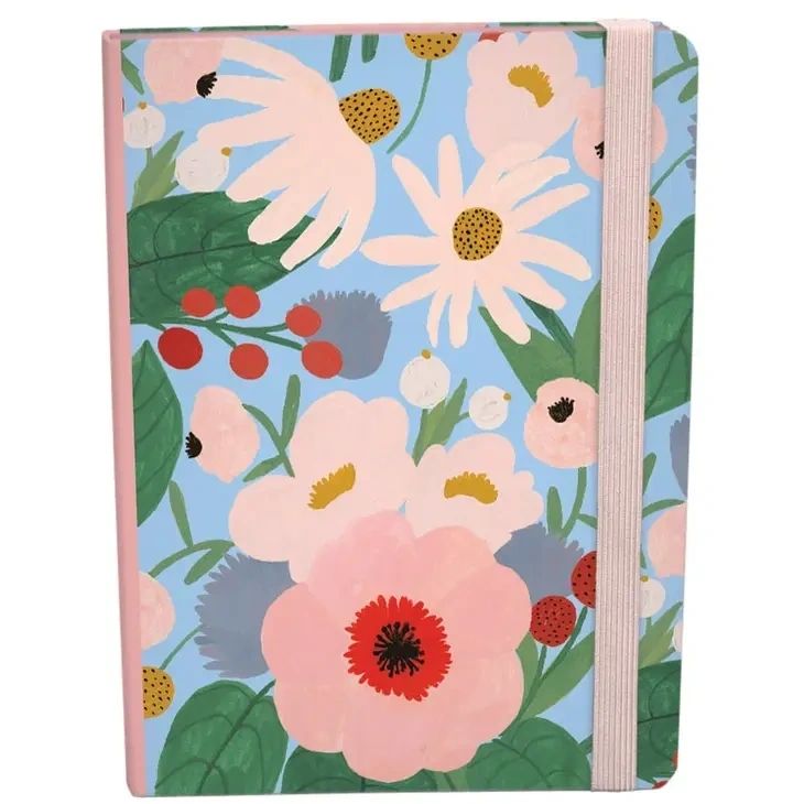 Big Pink A5 Journal with Elastic - Potpourri Gift Shop