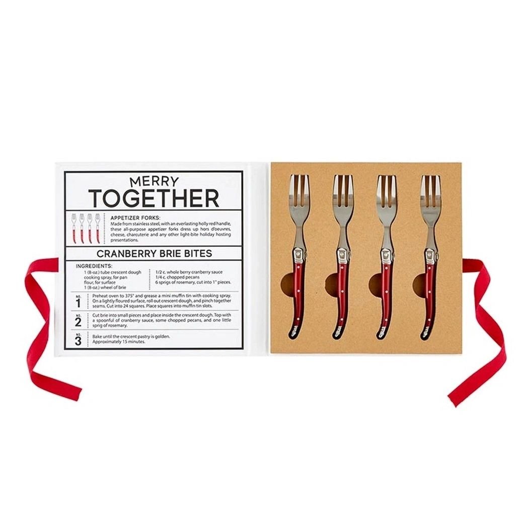 Red Charcuterie Forks Gift Box - Set of 4 - Potpourri Gift Shop