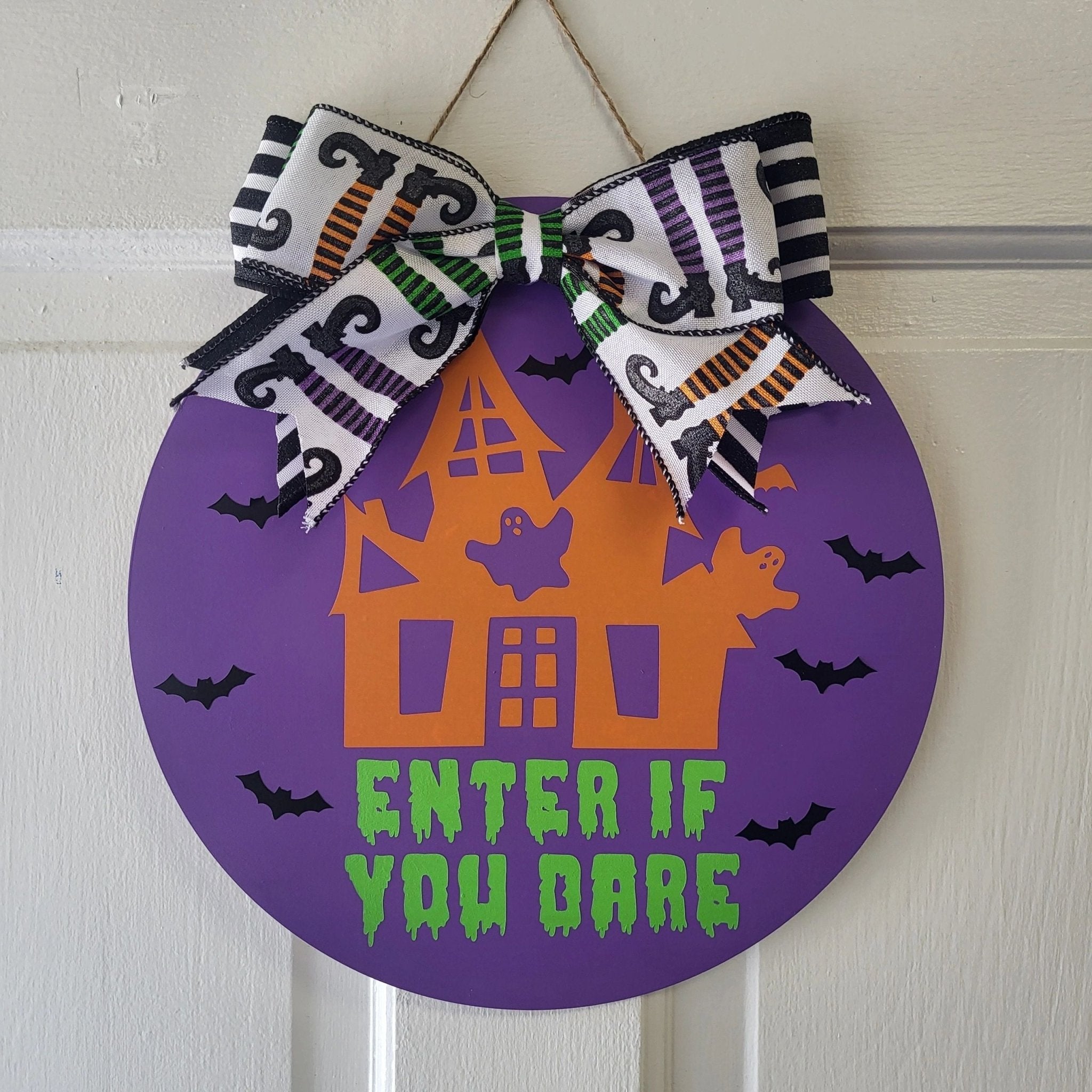 Enter if you Dare Halloween Front Door Sign 12" - Potpourri Gift Shop