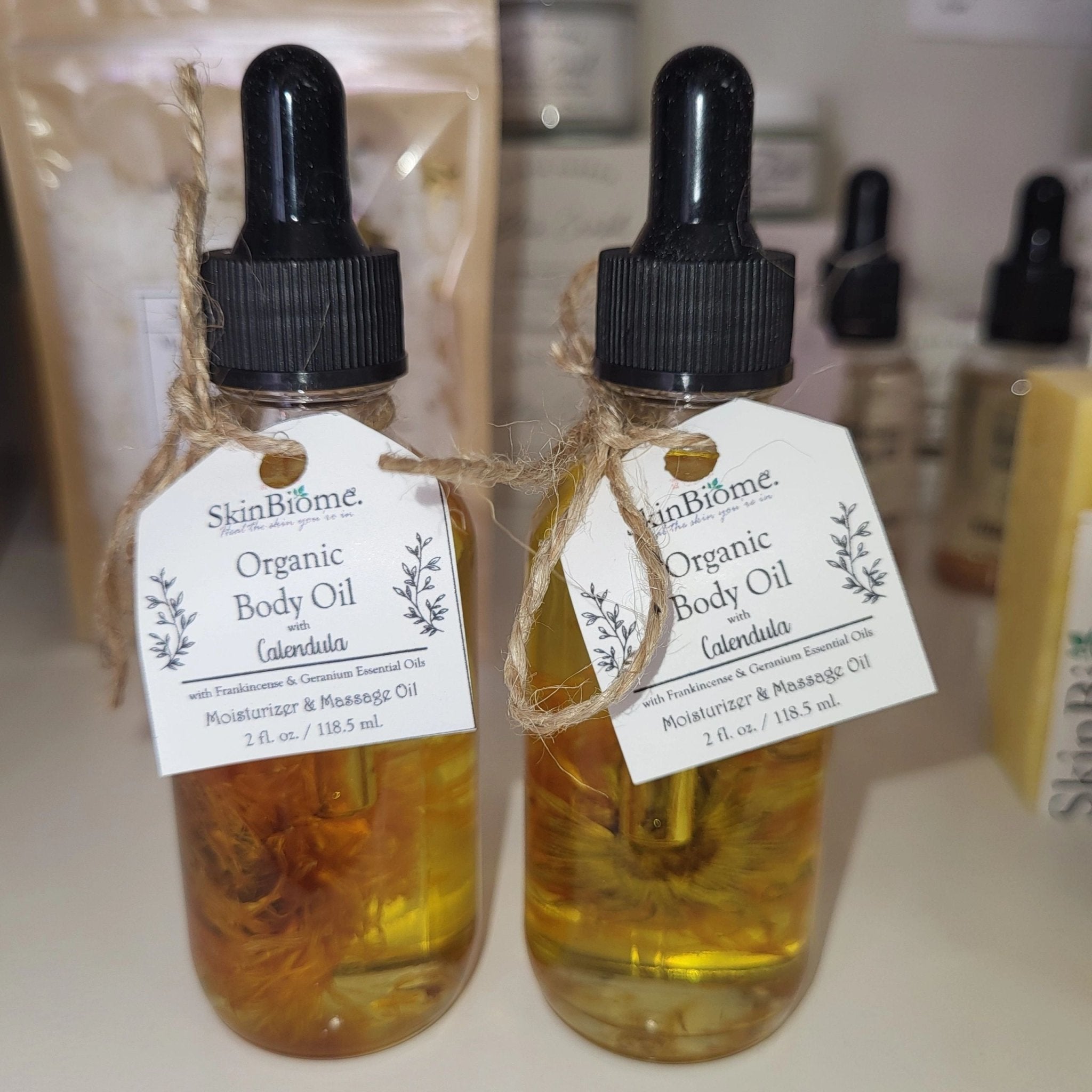 Hydrating Organic Body Oil - Healing Calendula 2 oz. - Potpourri Gift Shop