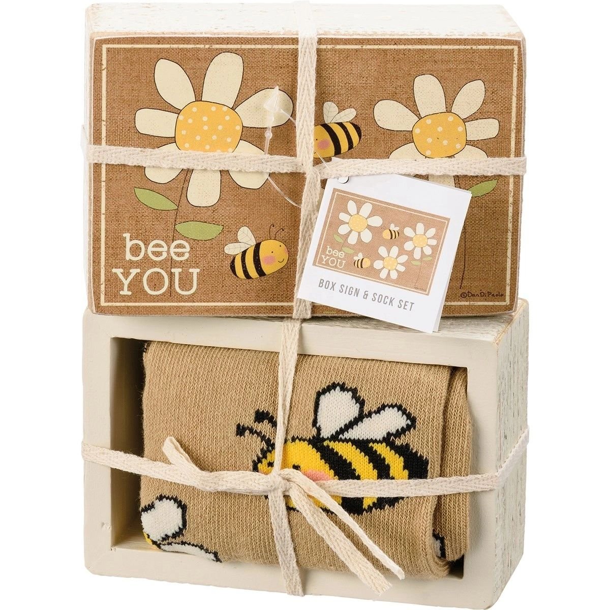 Bee You Box Sign And Sock Set - Potpourri Gift Shop