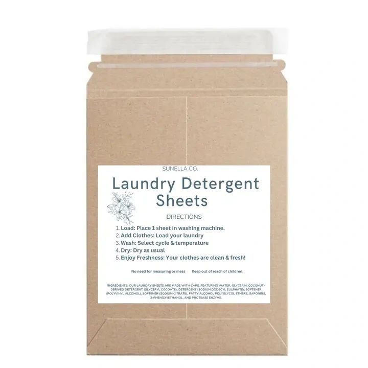 Natural Laundry Detergent Sheets - Fresh Linen Scent 30 ct. - Potpourri Gift Shop