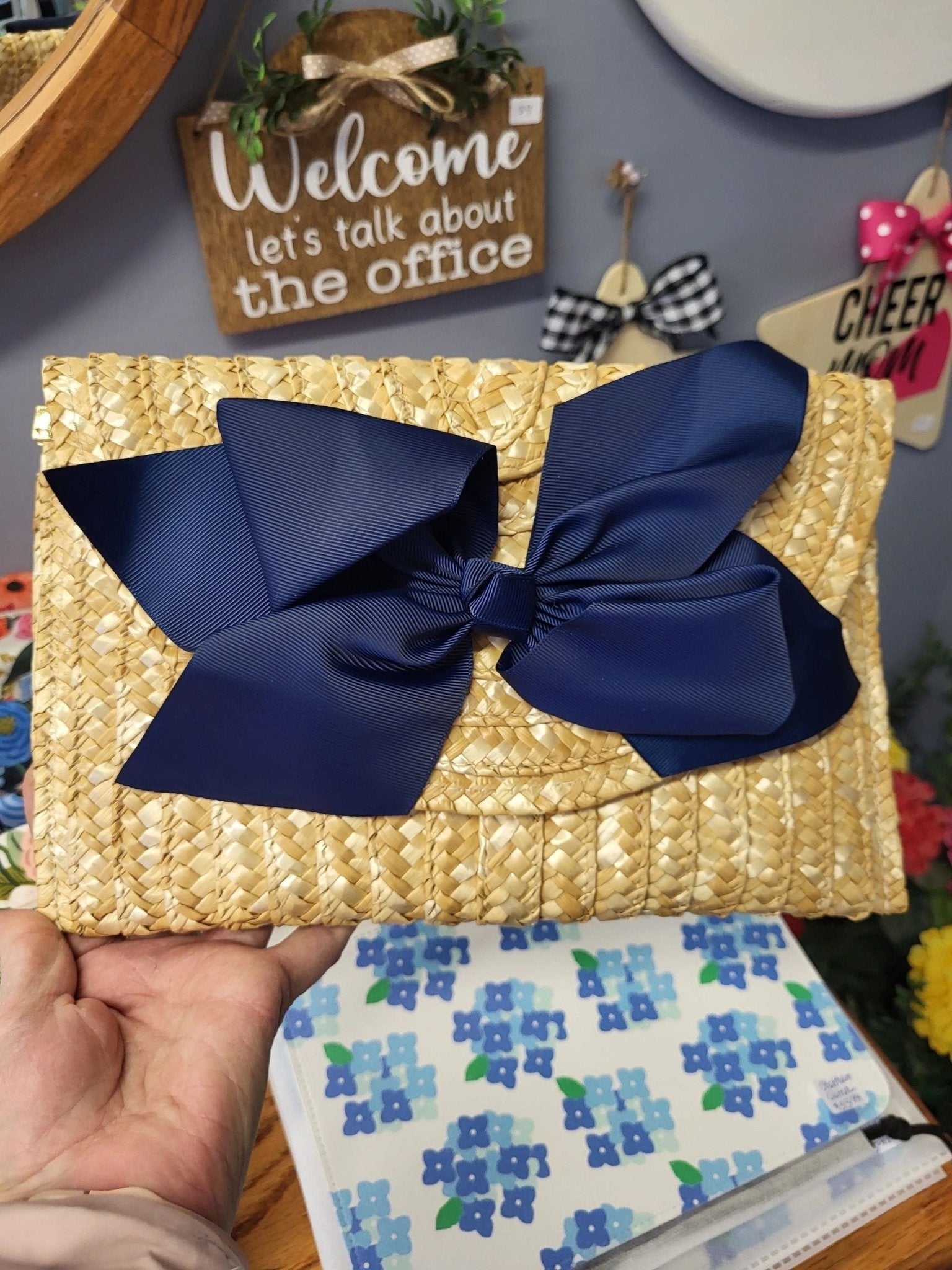 Navy Interchangeable Bow - Potpourri Gift Shop