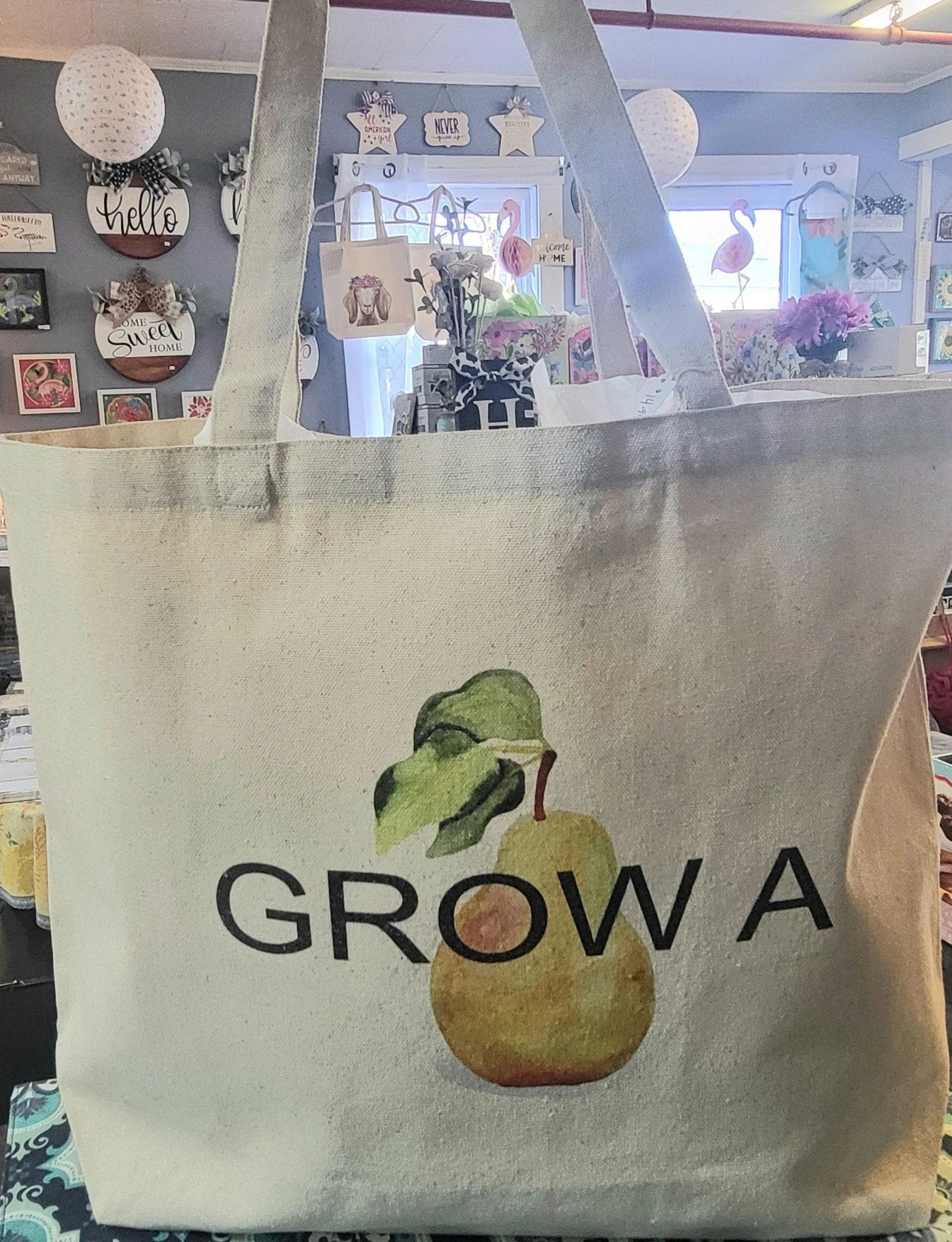 X - Large "Grow A Pear" Tote Bag - Potpourri Gift Shop