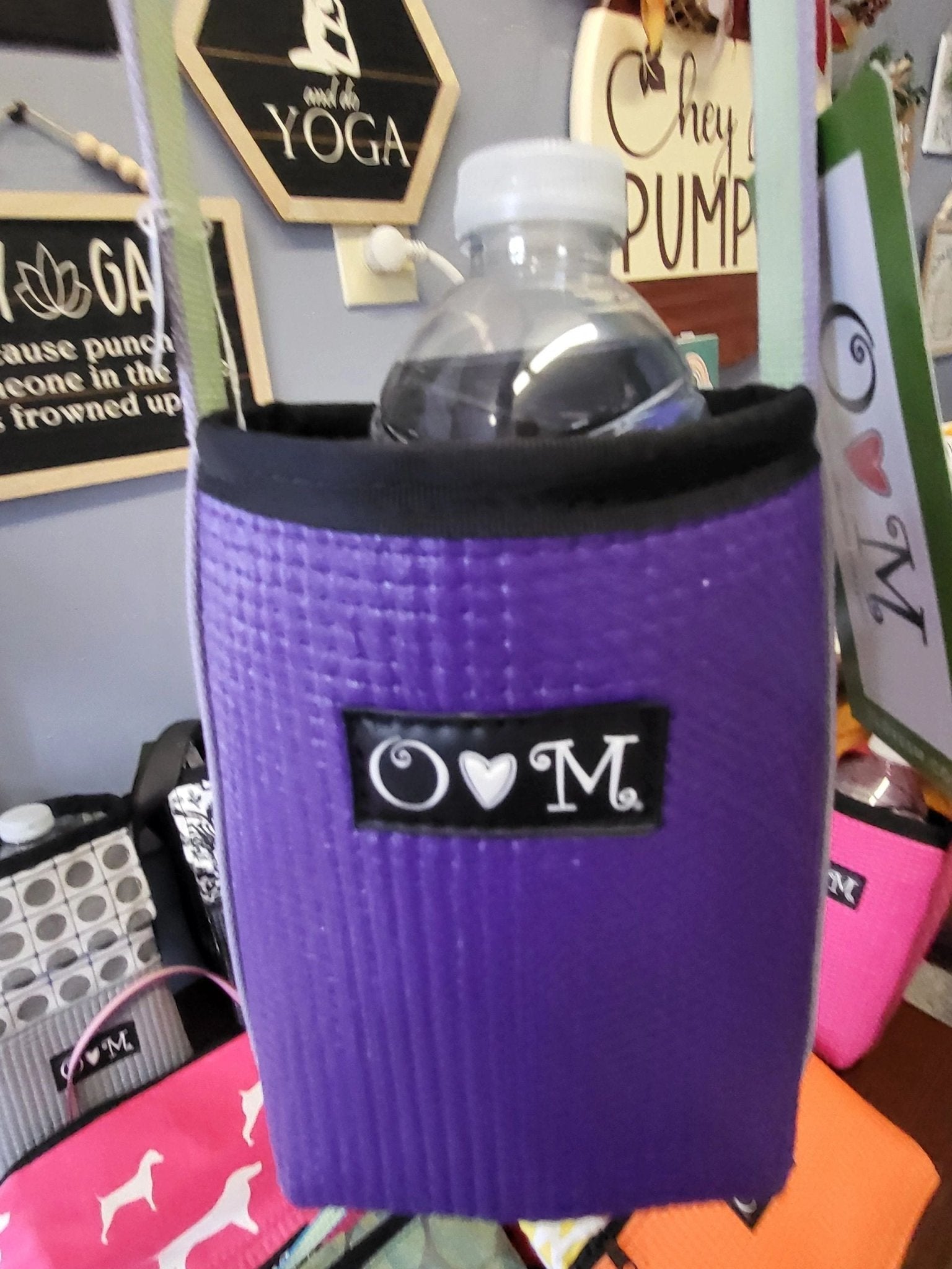 Cross Body Water Bottle Holder in Purple - Potpourri Gift Shop