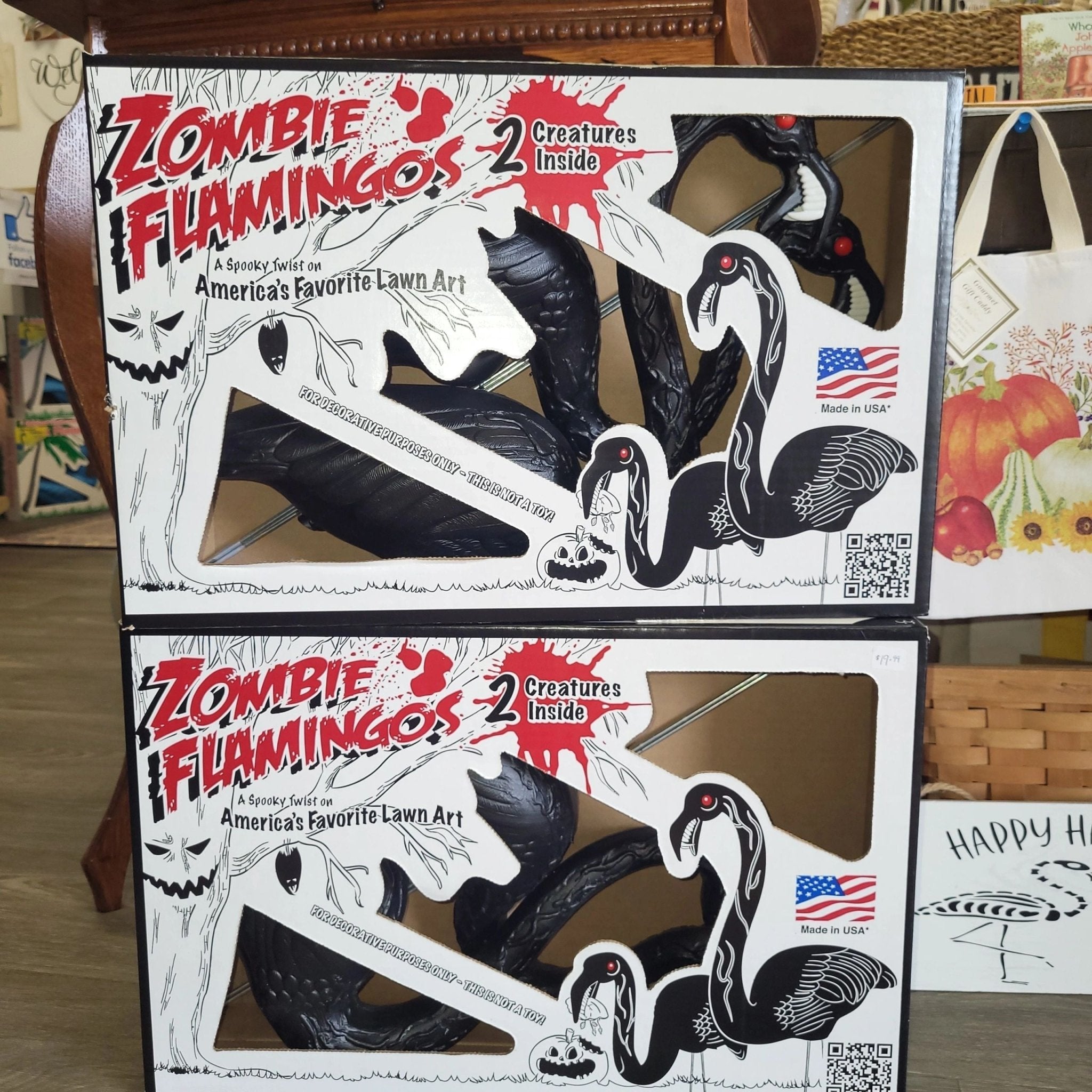 Zombie Flamingo Original Lawn Art - 2PK - Potpourri Gift Shop