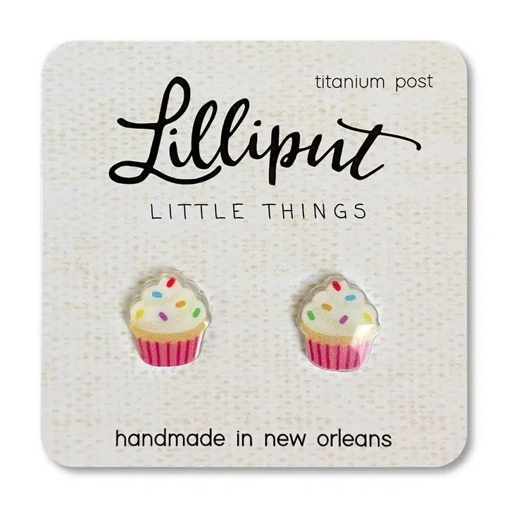 Birthday Cupcake Earrings - Potpourri Gift Shop