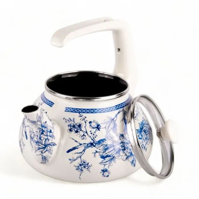 Bird of Paradise Enamel Kettle 2.3 qt. - Potpourri Gift Shop