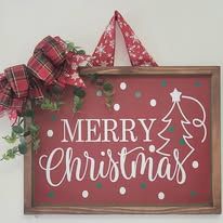 Merry Christmas Sign 16"x20" - Potpourri Gift Shop