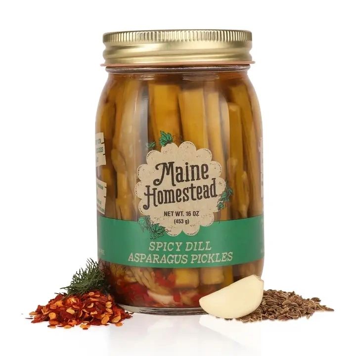 Spicy Dill Asparagus Pickles 16 oz. - Potpourri Gift Shop