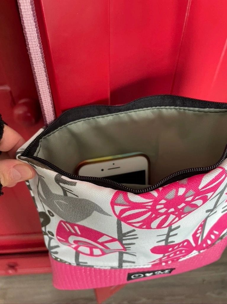 Crossbody Bag in Stella Pink Bird Print - Potpourri Gift Shop