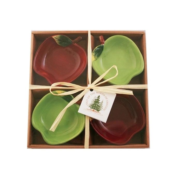 Red & Green Apple Mini Bowls - Set of 4 - Potpourri Gift Shop