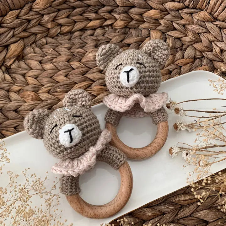 Baby Rattle, Bear, Non-toxic