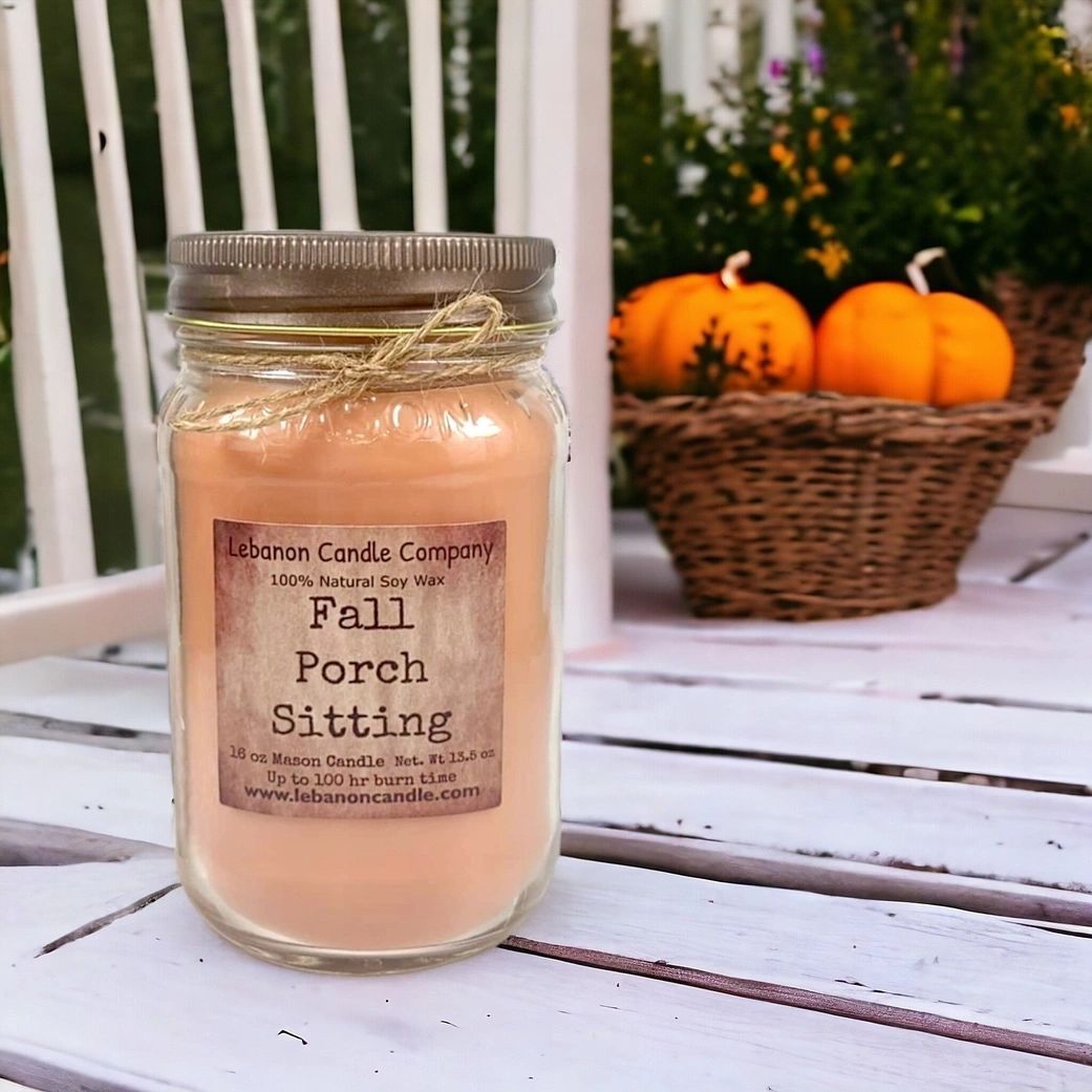 Fall Porch Sitting Candle 16oz. - Potpourri Gift Shop