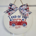 Land of the Free Front Door Sign 12" - Potpourri Gift Shop