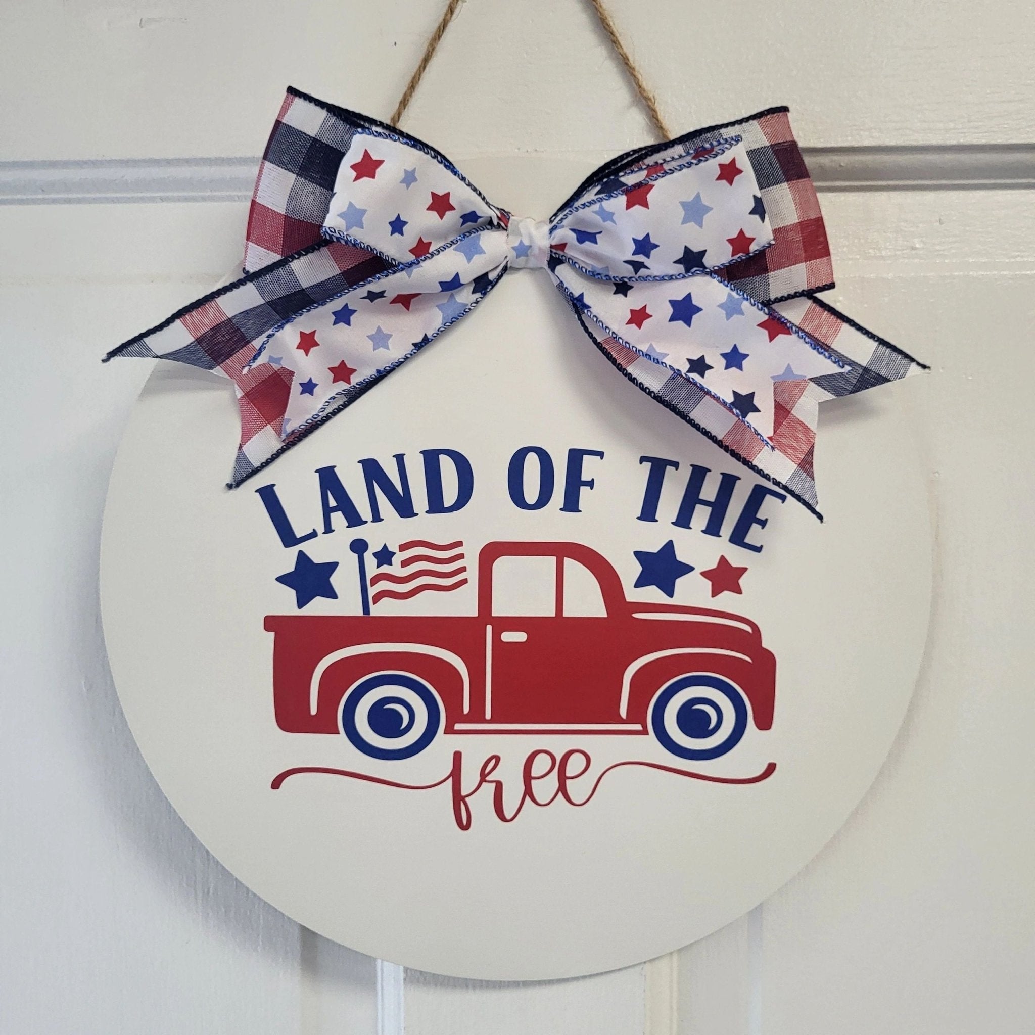 Land of the Free Front Door Sign 12" - Potpourri Gift Shop
