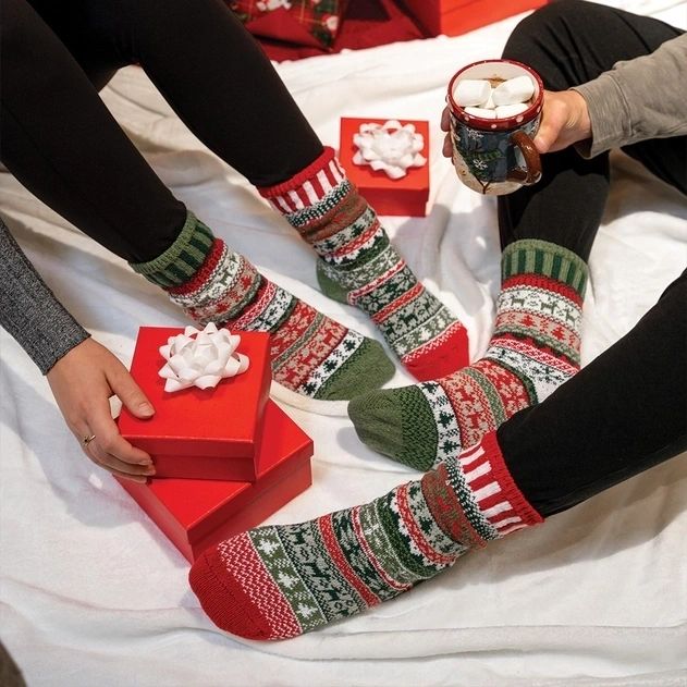 Yuletide Christmas Socks | Large (Women 10 - 12 / Men 9 - 11) - Potpourri Gift Shop