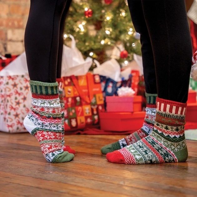 Yuletide Christmas Socks | Large (Women 10 - 12 / Men 9 - 11) - Potpourri Gift Shop