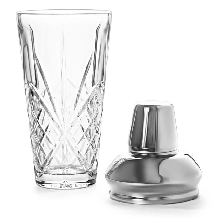 Vintage Glass Shaker with Stainless Steel Sealing Cap 15 fl.oz. - Potpourri Gift Shop
