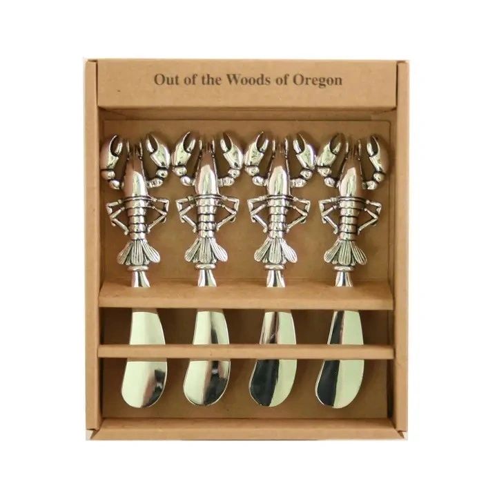 Set of 4 Spreader Knives - Metal Lobster - Potpourri Gift Shop