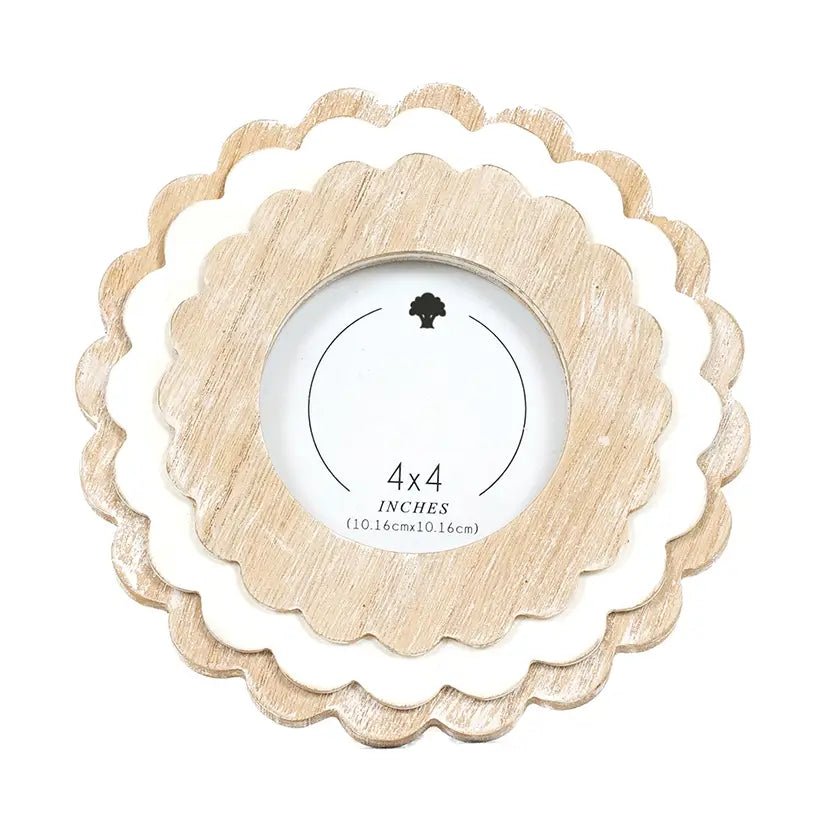 8 x 8 Round Wood Picture Frame - Potpourri Gift Shop