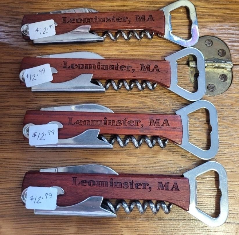Leominster Engraved Bottle Opener & Wine Corkscrew - Potpourri Gift Shop