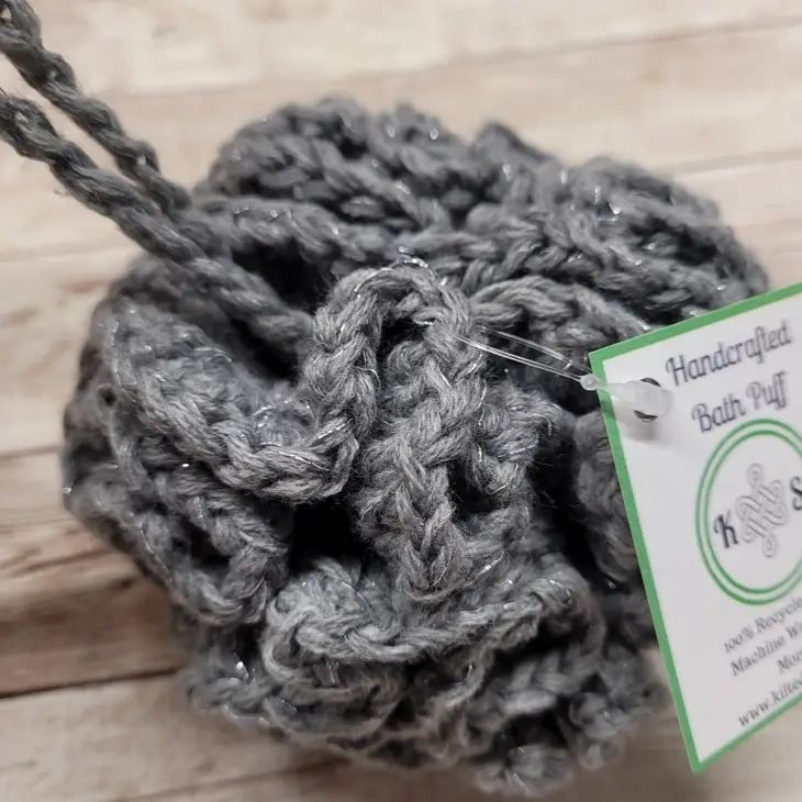 Gray Shower & Bath Puff - Potpourri Gift Shop