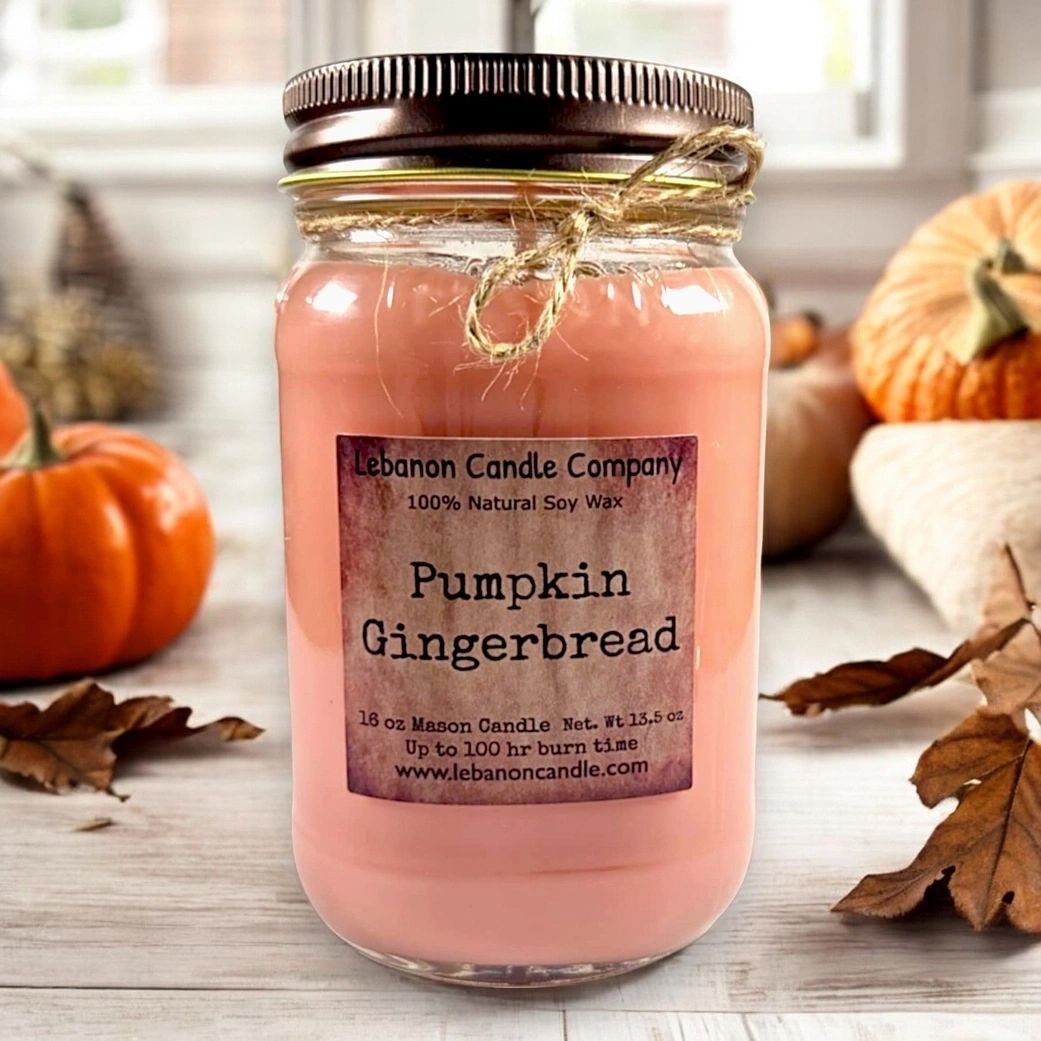 Pumpkin Gingerbread Candle 16oz. - Potpourri Gift Shop