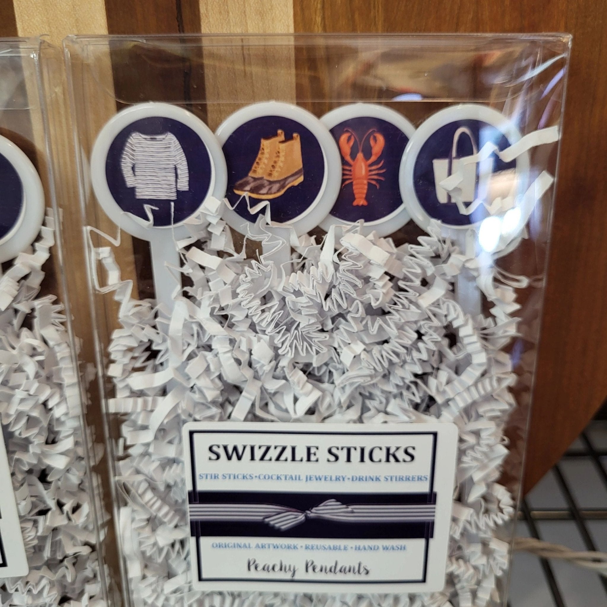 Preppy New England Swizzle Sticks 4PK - Potpourri Gift Shop