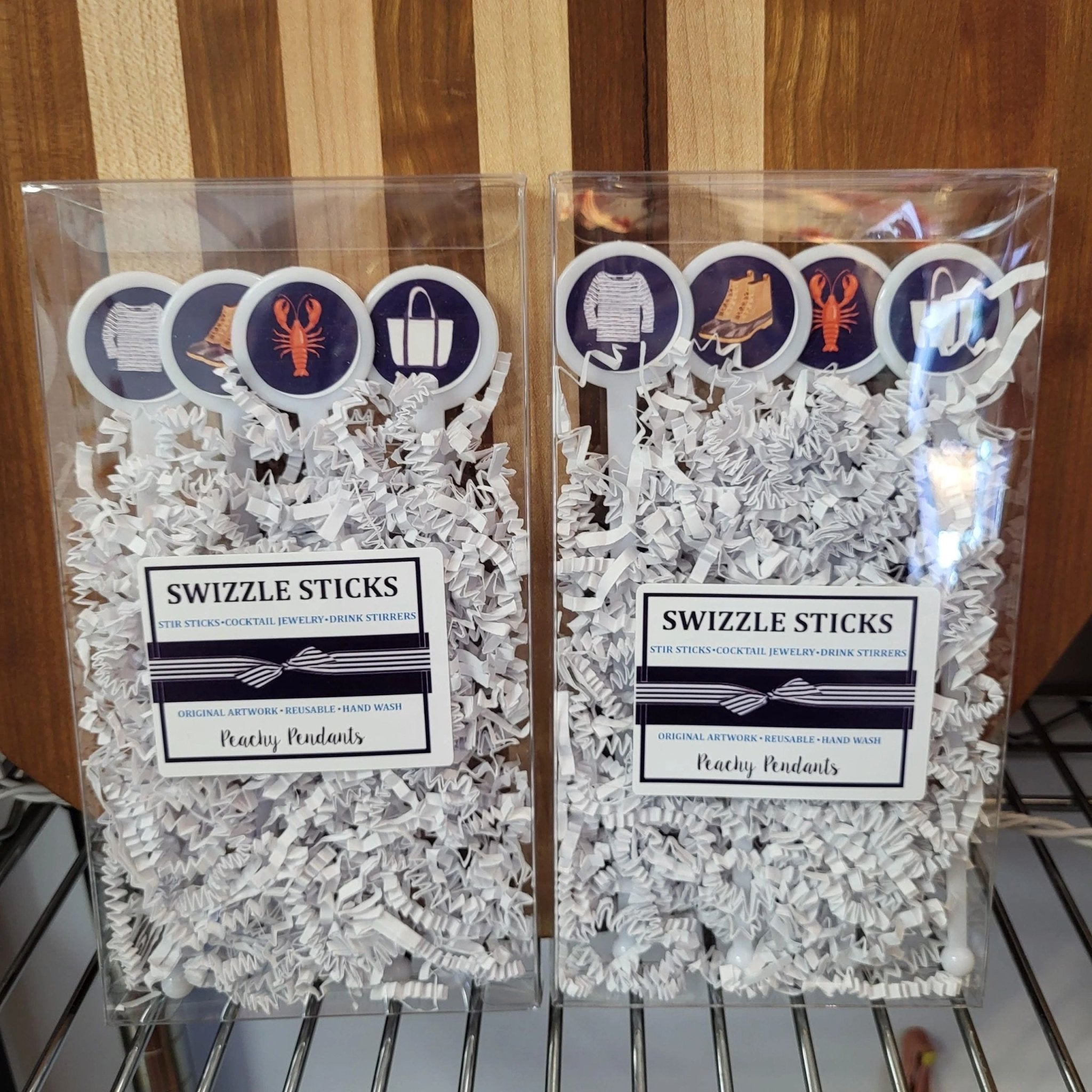 Preppy New England Swizzle Sticks 4PK - Potpourri Gift Shop