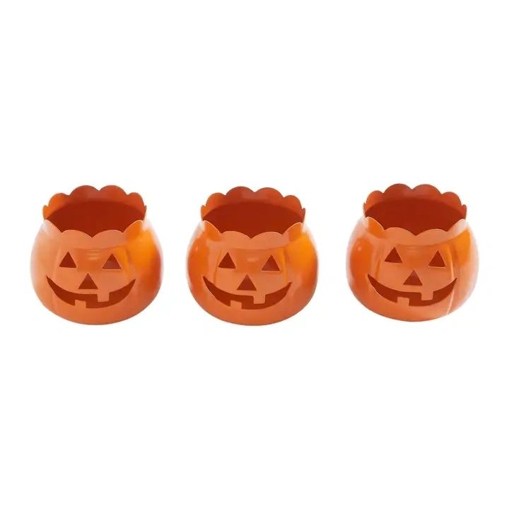 Jack O Lantern Pumpkin Votive & Tealight Candle Holder 3.5" 1PK - Potpourri Gift Shop
