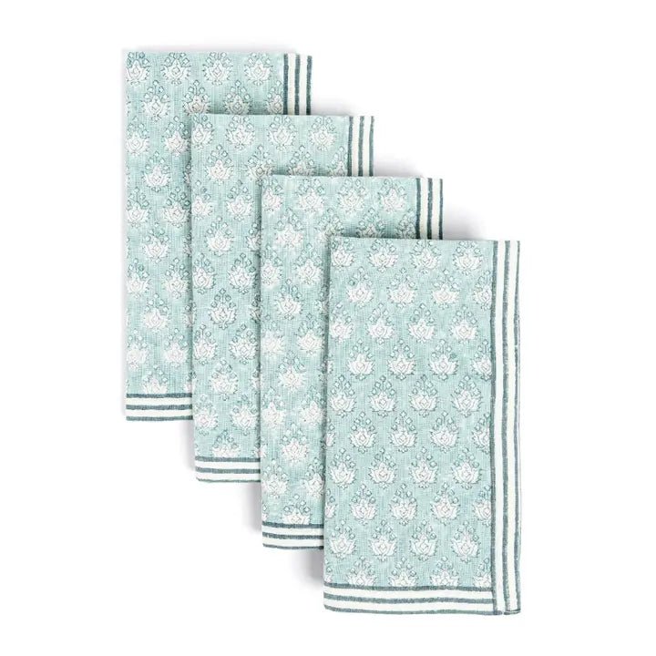 Artisan Hand - Blocked Placemats – 100% Cotton – Set of 4 - Potpourri Gift Shop
