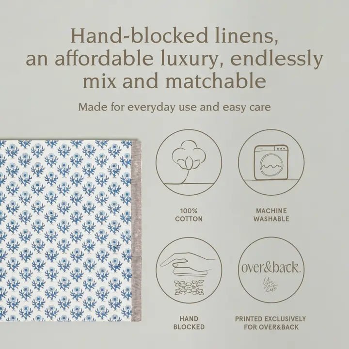 Artisan Hand - Blocked Placemats – 100% Cotton – Set of 4 - Potpourri Gift Shop