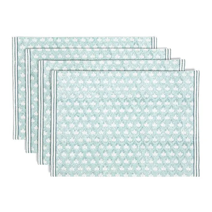Artisan Hand - Blocked Placemats – 100% Cotton – Set of 4 - Potpourri Gift Shop