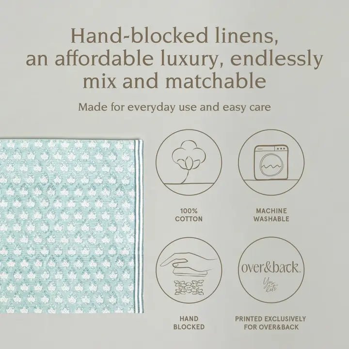 Artisan Hand - Blocked Placemats – 100% Cotton – Set of 4 - Potpourri Gift Shop