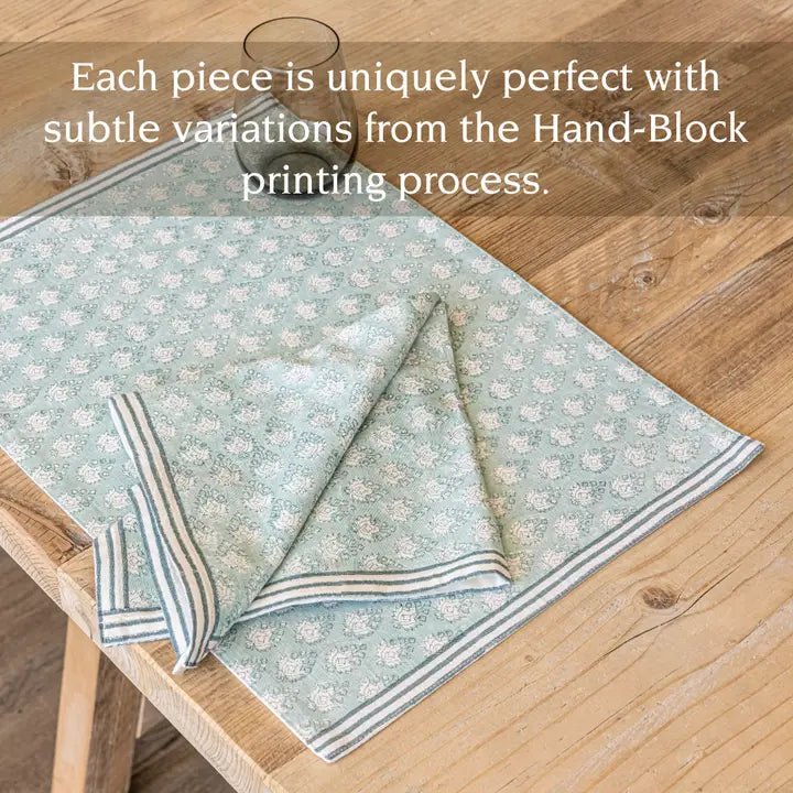 Artisan Hand - Blocked Placemats – 100% Cotton – Set of 4 - Potpourri Gift Shop