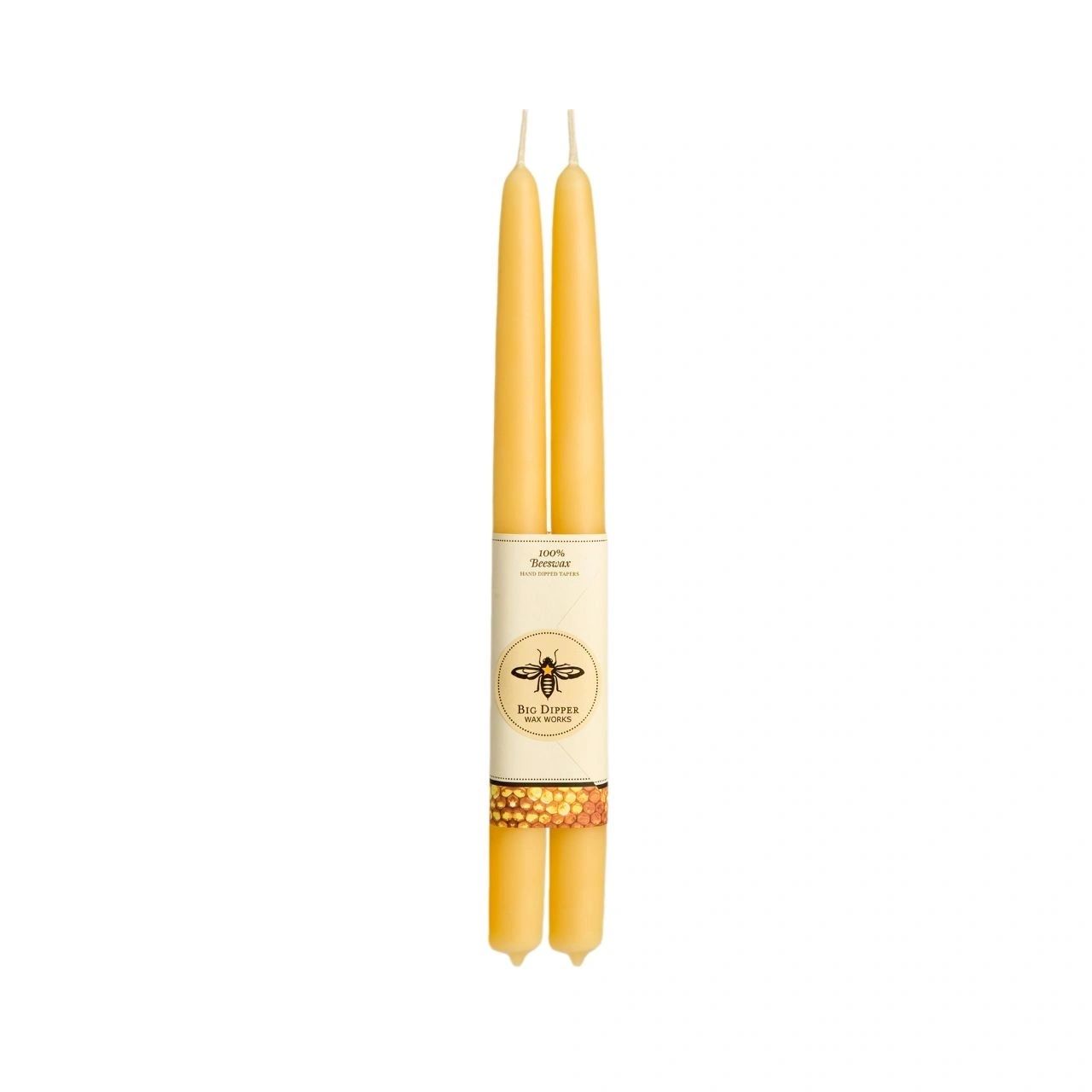 100% Pure Beeswax Tapers Pair in Natural - Potpourri Gift Shop