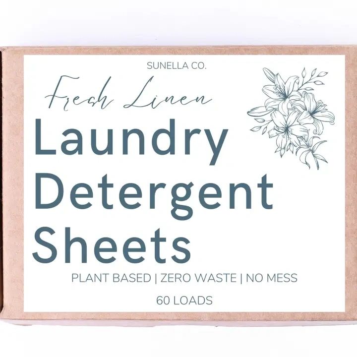 Natural Laundry Detergent Sheets - Fresh Linen 60 ct. - Potpourri Gift Shop