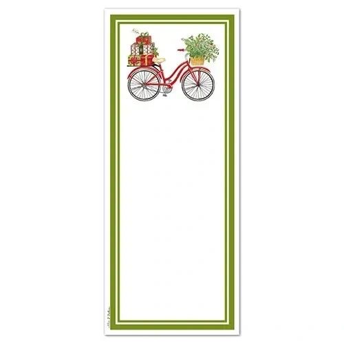 Christmas Bicycle Magnetic Note Pad - Potpourri Gift Shop