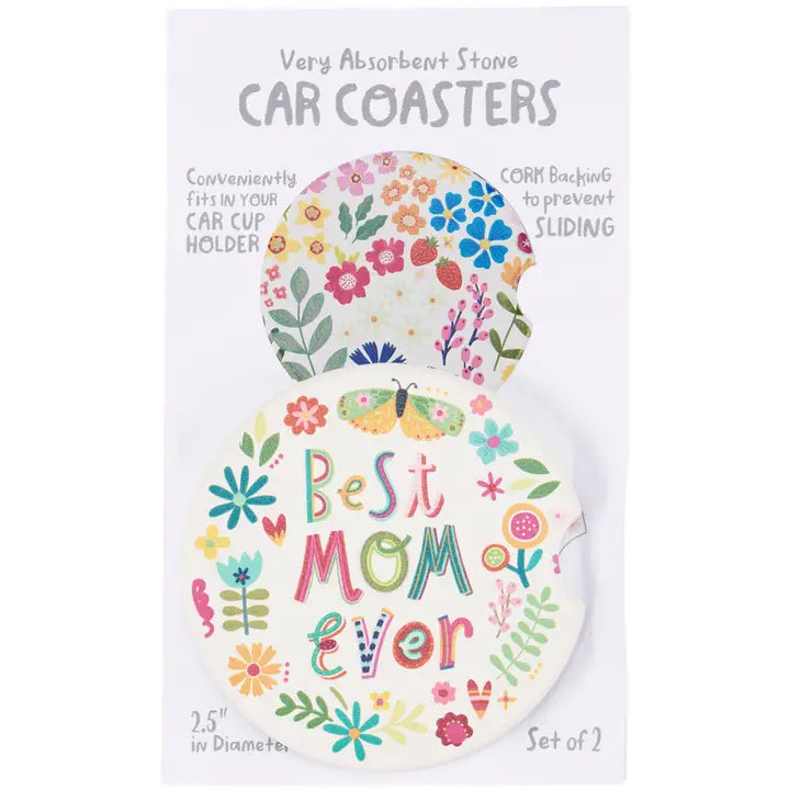 Best Mom Ever Car Coasters