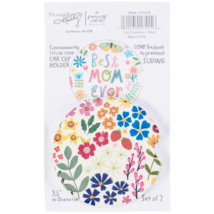 Best Mom Ever Car Coasters