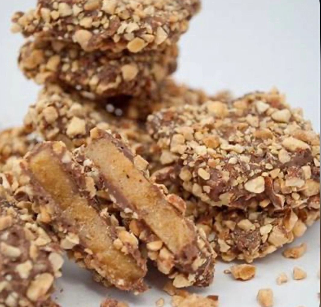 Almond Butter Toffee Milk Chocolate Squares 1/4lb. - Potpourri Gift Shop
