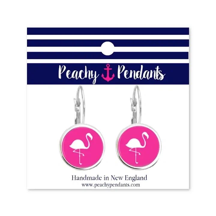Hot Pink Flamingo Dangle Earrings - Potpourri Gift Shop