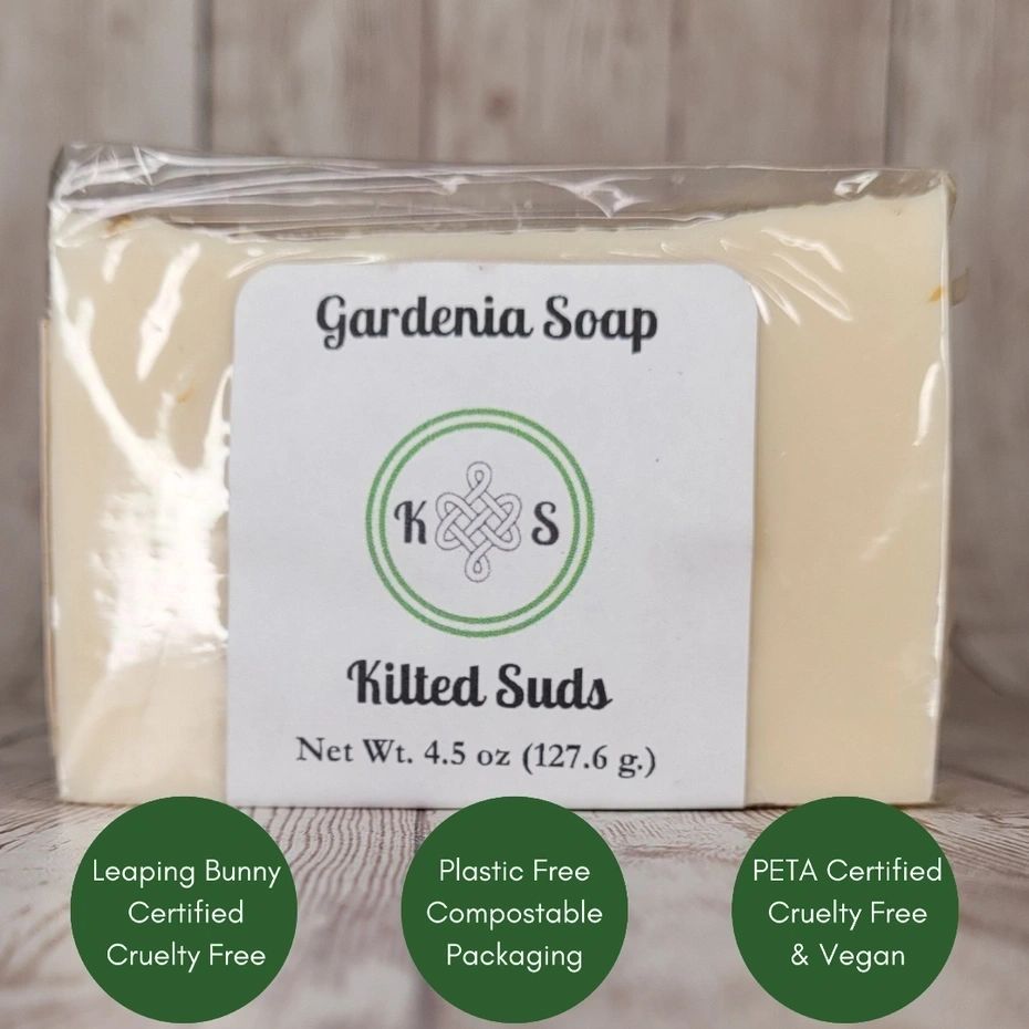 Gardenia Vegan Bar Soap - Potpourri Gift Shop