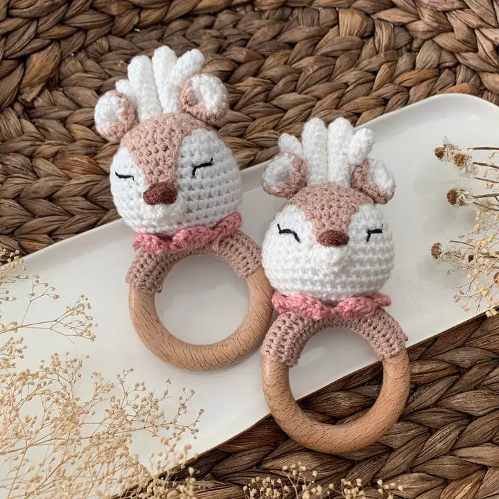 Baby Rattle, Deer, Non-toxic