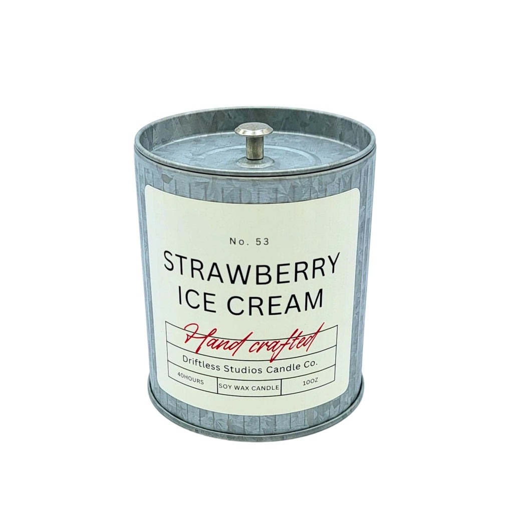 Strawberry Ice Cream Soy Wax Candle 10 oz.