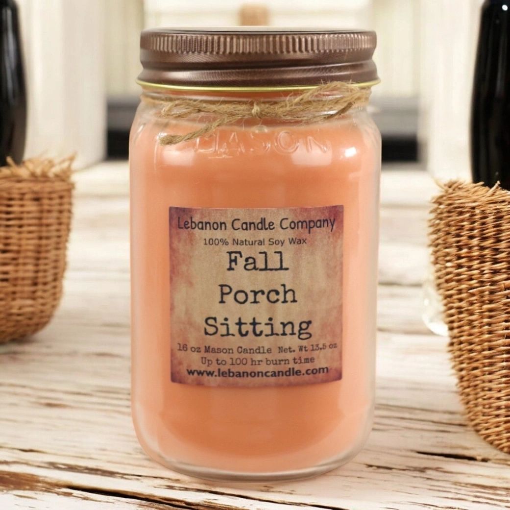 Fall Porch Sitting Candle 16oz. - Potpourri Gift Shop