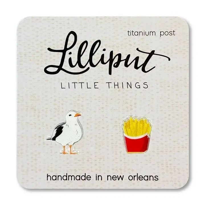 Seagull & French Fries Earrings - Potpourri Gift Shop