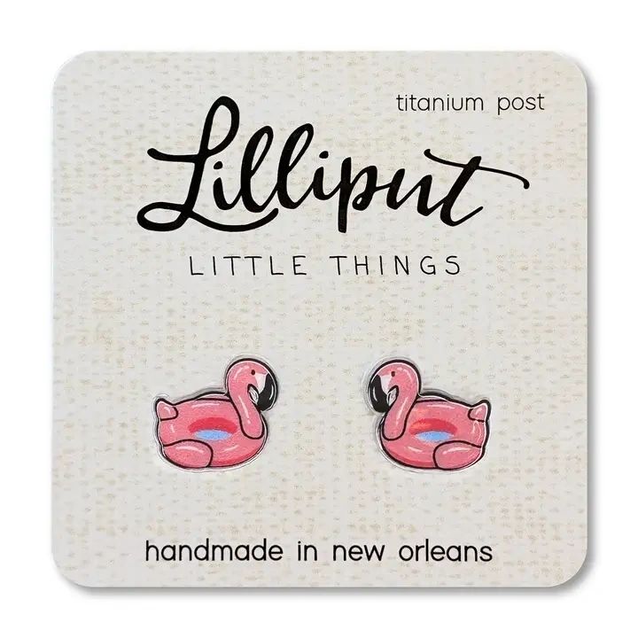 Flamingo Pool Floaty Earrings - Potpourri Gift Shop
