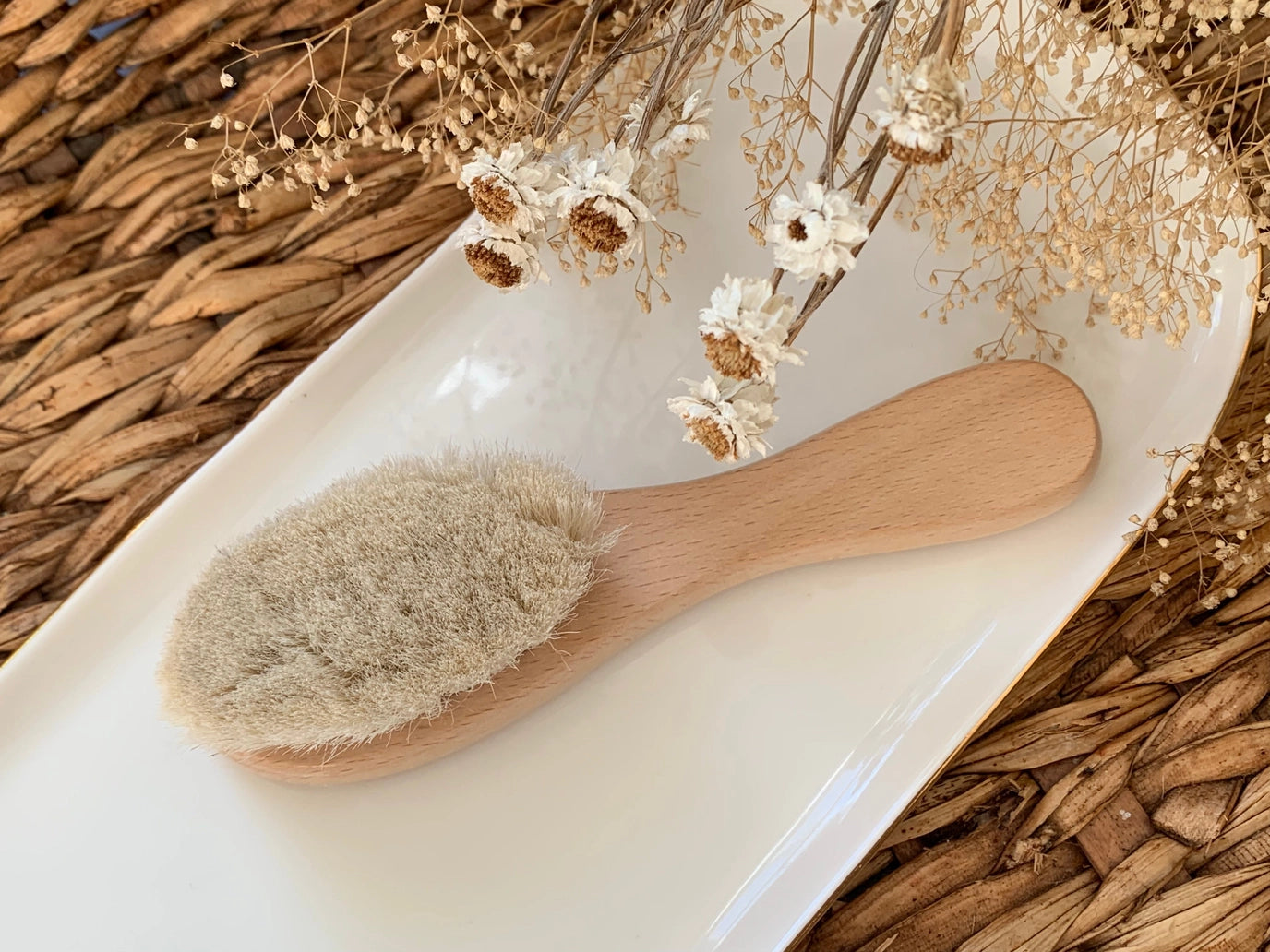 Goat Hair Baby Brush